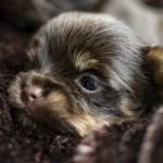 Chocolate Yorkshire Terrier Puppy